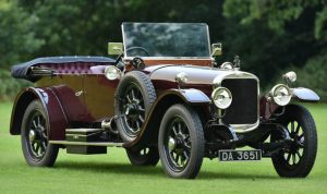 Vintage Casablanca car parked on lawn